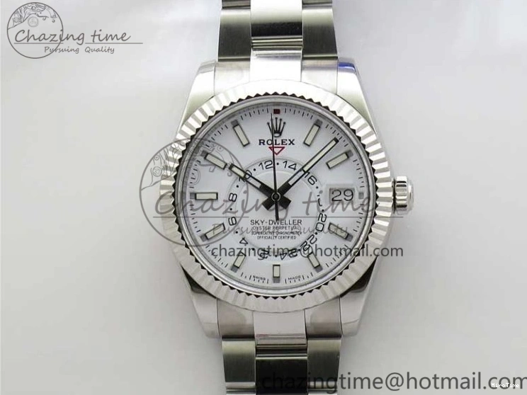 MiroTime 0503 Sky-Dweller 326934 SS Noob 1:1 Best Edition White Dial on SS Bracelet Asian 23J to TechFriendly 2880